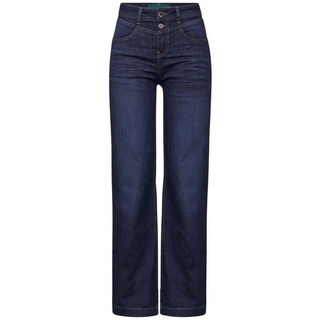 STREET ONE Regular-fit-Jeans QR Wide Leg,casualfit,hw,widel, dark blue soft washed 27/26