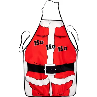 TRIXES Ho Ho Ho Weihnachtsmann-Schürze – Weihnachtsthema – Küchenzubehör – Lustiges Geschenk für Chefköche und Köche – Kleine Überraschung – Neuartiges Geschen - Sankt Nikolaus - M
