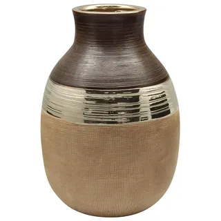 GILDE Flaschenvase Bradora braun/Champagner/beige H= 27,5 cm 47132