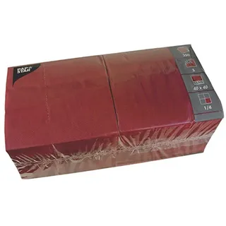 Papstar 250 Servietten, 3-lagig 1/4-Falz Bordeaux