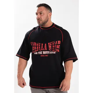 Finley Oversized T-Shirt - Schwarz/Rot - S