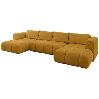 altdecor Ecksofa CLOUD-U Cord 3-Sitzer Senfgelb
