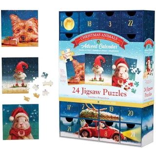 Puzzle Adventskalender - Weihnachtstiere. 1200 Teile