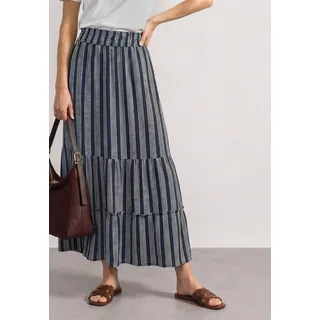 STREET ONE Maxirock Damen Gestreift Blau 42