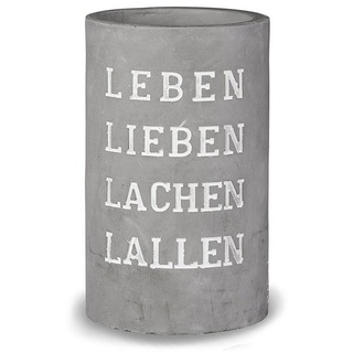 Räder Design Windlicht Räder Vino Beton Weinkühler "Leben lieben lachen lallen" 12693