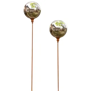 Dekoleidenschaft Gartenstecker Kugel 118 cm Braun