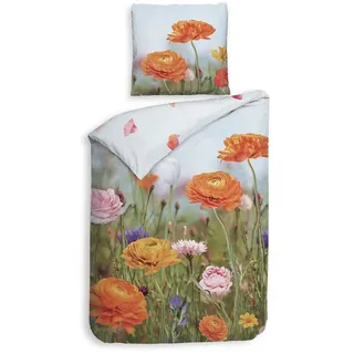 Heckett and Lane Bettwäsche Sonja Bettwäsche 135 Multi 135x200, Bettbezug Kopfkissenbezug Set kuschelig weich hochwertig bunt