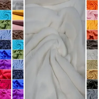 StoffBook Wollweiß Fleecestoff Fleece Polarfleece für Bekleidung und Decken | Weich, hochwertig und vielseitig, Stoff für Bekleidung, Decken und Näharbeiten, Microfleece und Wellness-Fleece