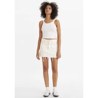 Jeansrock LEVI'S "ICON SKIRT" Gr. 27, weiß Damen Röcke Jeansröcke mit Used-Effekten und ausgefransten Kanten