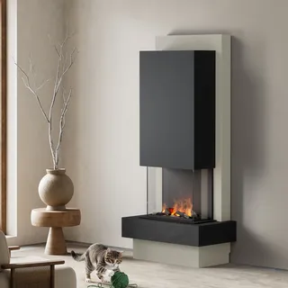 muenkel design Milano [moderner Design Elektrokamin Opti-myst]: Nero (Schiefer schwarz) - Schwarz