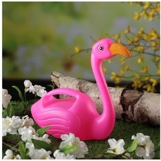 HOLLYHOPPER Gießkanne Flamingo ROSA Kinder Blumen Garten Mini Gießkanne Sandkasten 0,6l pink rosa