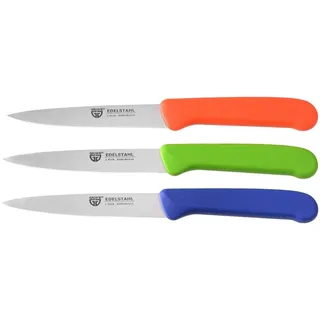 Gräwe Gemüsemesser Set 10 cm 3-tlg. Edelstahl bunt