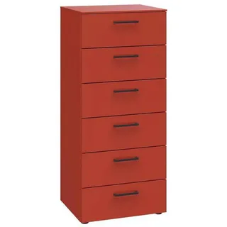 Xora Kommode Primolar Garda, Rot, Koralle, Kunststoff, 6 Schublade(n) Schubladen, 50x118x41 cm, Typenauswahl, stehend, in verschiedenen Größen erhältlich, Wohnzimmer, Kommoden & Sideboards, Kommoden