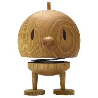 Hoptimist Bumble, Holzdeko, Wackelfigur & Glücksbringer aus Holz, Deko Skandinavisch, Deko Wohnzimmer, Büro & Schreibtisch, Tolle Kleine Geschenke, 10 x 10 x 15 cm, Large, Oak