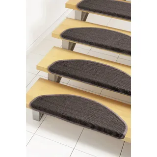 Dekowe Stufenmatte Mara S2, halbrund, Höhe: 5 mm, 100% Sisal, große Farbauswahl, selbstklebend, auch als Set 15 Stück braun