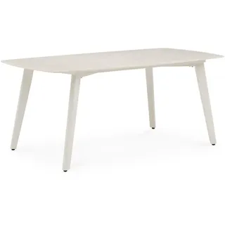 Idimex Meza Gartentisch 180 x 90 x 75 cm Cremeweiß