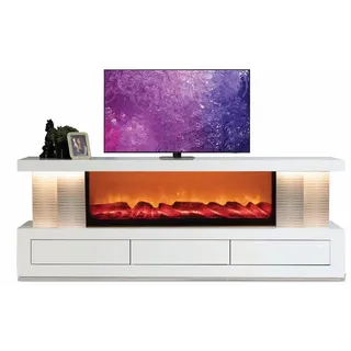 aea Stilvolles TV-Lowboard 40 cm X 75 cm Weiß Holz
