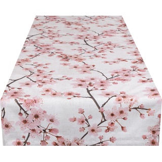 Tischläufer SOMEI BLOSSOM (BL 50x150 cm) BL 50x150 cm rosa Tischdecke Tischband - rosa