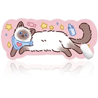 Kawaii Schreibtischunterlage mit Katzenmotiv, große Größe, Kawaii-Schreibtisch, Gaming-Mauspad, Kawaii-Raumdekoration für Mädchen