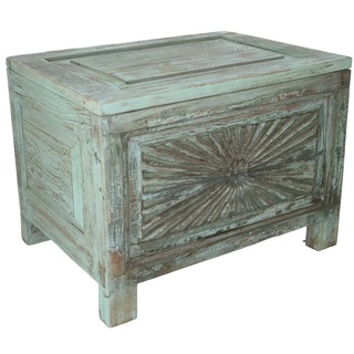 Guru-Shop Truhenbank Vintage Holzbox, Holztruhe, Couchtisch,.. grün