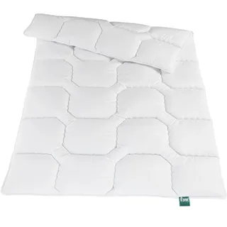 f.a.n.® Kansas Bettdecke 155x220 [Steppdecke 155x220] Winterdecke als großes Oberbett ohne Bezug Polyester waschbar | Comforter Blanket for Bed Decke | Duvet Schlafdecke als Quilt Winter Zudecke