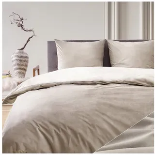 Blumtal Bettwäsche Cashmere-Touch Plüsch, warme Winterbettwäsche + Kopfkissenbezug