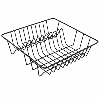 Testrut Geschirrabtropfkorb 35 x 9,5 x 34 cm Farbe Schwarz