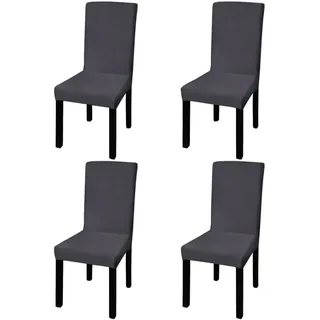 vidaXL Stuhlhusse Stretch Anthrazit 4er Set
