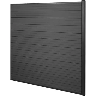 Mendler Windschutz 185 x 186 cm grau Aluminium