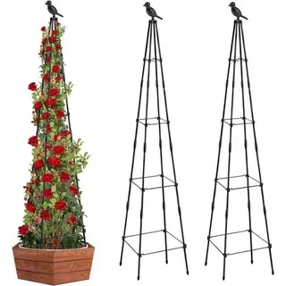 Rankhilfe Obelisk Metall Kletterpflanzen Garten Rosen 2*1.65M