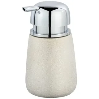 WENKO Seifenspender Glimma Champagner-Gold Keramik - Flüssigseifen-Spender, Spülmittel-Spender Fassungsvermögen: 0.33 l, Keramik, 9.5 x 15 x 8.5 cm, Gold, 15 x 8.5 x 9.5 cm