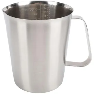 Messbecher Mit Markierungen Und Ausgießer, Edelstahl 304, Leicht Zu Reinigen, Milchaufschäumkännchen Für Kaffee