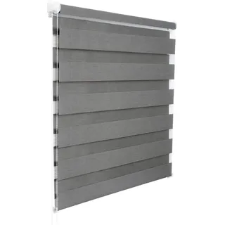 Woltu Doppelrollo 55 x 150 cm grau