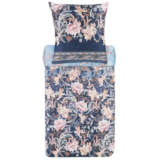 Bassetti Bettwäsche VERONA, Satin, 1 teilig, Áus satinierter Baumwolle mit Allover-Print blau
