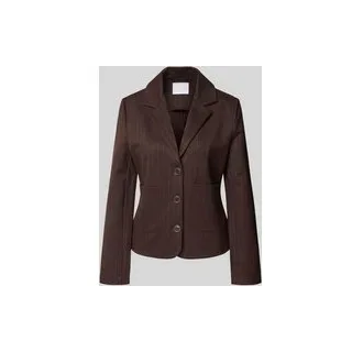 Slim Fit Blazer mit Reverskragen, Dunkelbraun, M