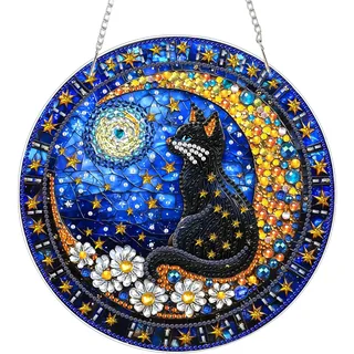 CEOVR Diamant Painting Bilder Erwachsene Kits,5D Diamond Painting Ornament Kits 12.7x19.3cm,DIY Diamant Malerei Ornament für Wand Dekoration (Blau, Gold, Weiß)