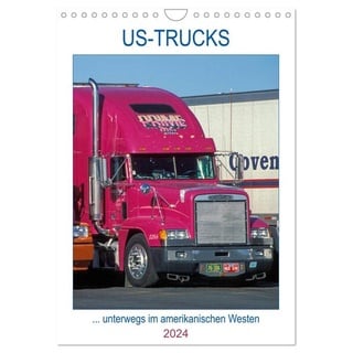 US-Trucks ... unterwegs im amerikanischen Westen - Monatsplaner (Wandkalender 2024 DIN A4 hoch) CALVENDO Monatskalender