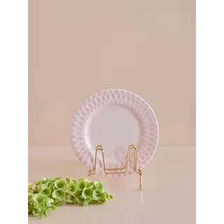 RICE Frühstücksteller Keramik, Pink Ø 23 cm