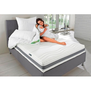 Kaltschaummatratze »Punktoflex De Luxe KS«, f.a.n. Schlafkomfort, 22 cm hoch, 7-Zonen-Luxus-Kaltschaum-Matratze mit Greenfirstbezug gegen Milben weiß 90 cm x 200 cm x 22 cm