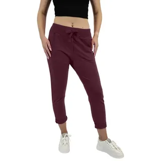 Wendy Trendy Jogger Pants Damen Jogger Hose Baggy in vielen verschiedenen Farben rot M