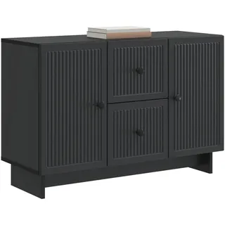 vidaXL Sideboard 89 x 34,5 x 60 cm Schwarz