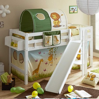 Kinder Einzelbett im Zootier Design Rutsche
