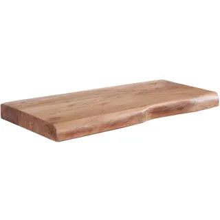 FineBuy Wandregal 40 cm x 4 cm x 26 cm Braun