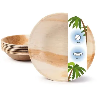 onlyleaf Palmblatt-Teller rund Ø 18 cm 50 St.