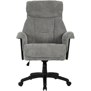 Chefsessel DUO COLLECTION "Mauro XXL", grau (grau, schwarz, grau), H:122cm T:73cm, 100% Polyester, Stühle, Belastbarkeit bis zu 150 kg