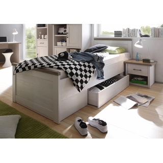 Begabino Jugendbett Luca, Kinderbett, Einzelbett Liegefläche B/L: 90 cm x 200 cm, kein Härtegrad weiß