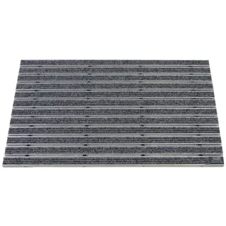 Emco Fußmatte Eingangsmatte DIPLOMAT, Rips Hellgrau, rechteckig, Höhe: 22 mm, Größe: 750x500 mm, für Innen- und überdachten Außenbereich grau 74 cm x 49 cm x 22 mm