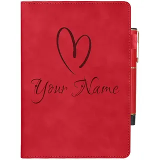 Personalisiertes Notizbuch aus Leder mit eigenem Foto und Text für Mama Frauen Männer| A5/A6 Größe Tagebuch Tagebuch Ledergebundenes Notizbuch mit Stift | Kundenspezifisches Abschluss-Geschenk