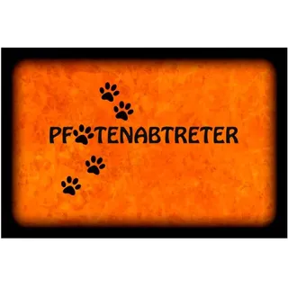 Ladreas Fußmatte Schmutzfangmatte Pfotenabtreter Hund Pfoten F307, 75x50 orange 75x50 | 50 cm x 75 cm
