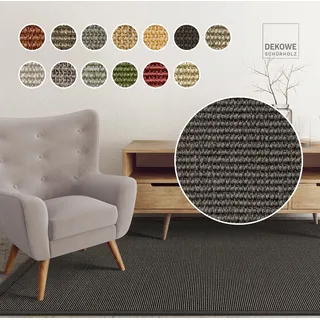 Sisalteppich DEKOWE "Mara S2 mit Bordüre", grau, B:200cm H:5mm L:290cm, Sisal, Teppiche, Sisalteppich, Flachgewebe, Material: 100% Sisal, Wohnzimmer, Kundenliebling